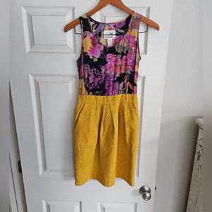 Anthro Tabitha 0 Dress Silk, Cotton Good Condition